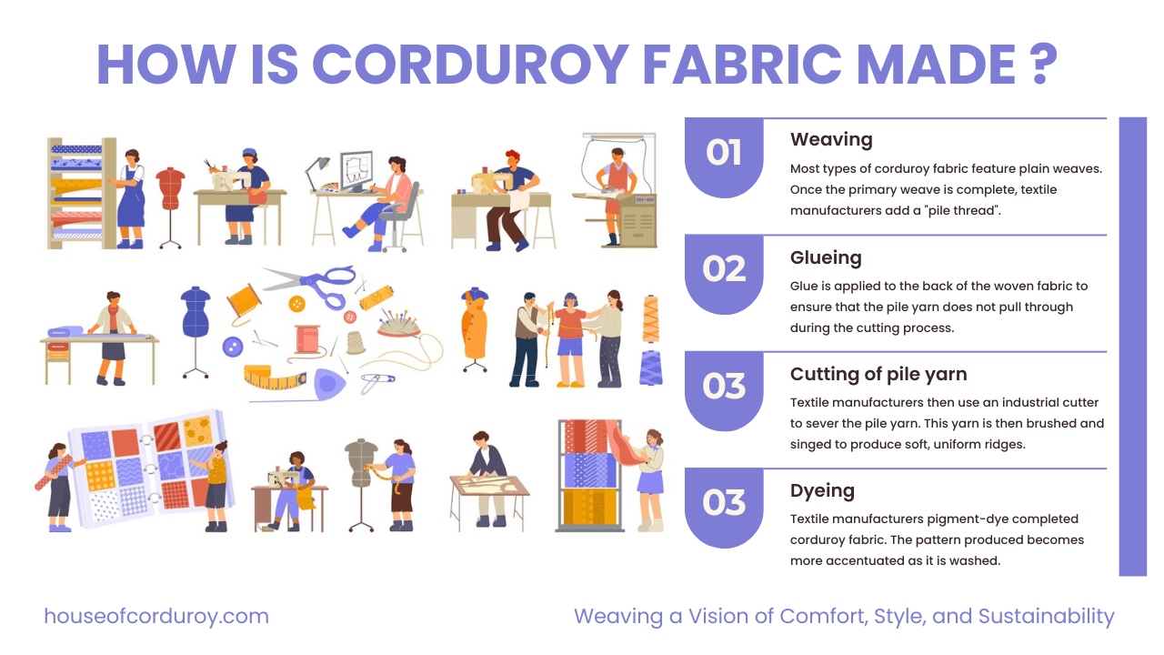 house of corduroy How is corduroy fabric made