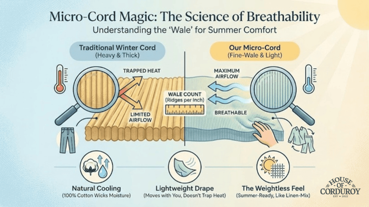 house of corduroy - Micro-Cord Magic: The Science of Breathability