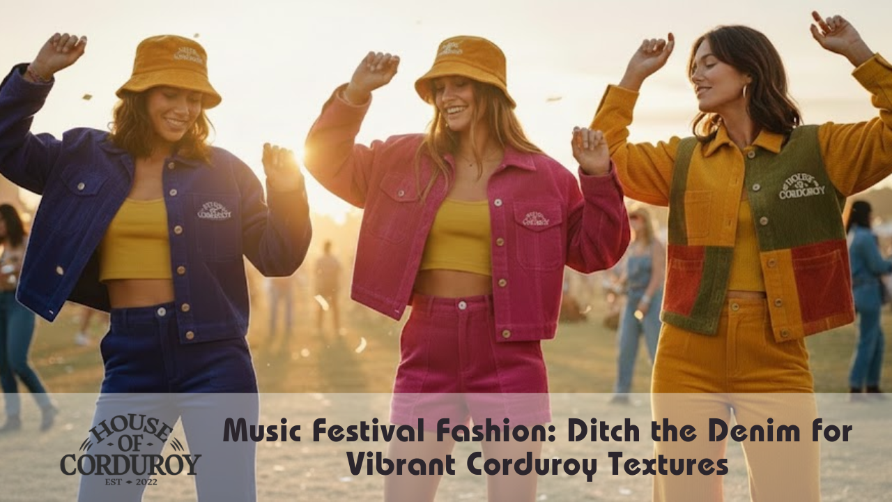 House Of Corduroy - Music Festival Fashion: Ditch the Denim for Vibrant Corduroy Textures