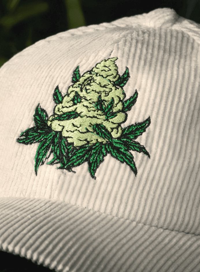 Bud Pearl White Comfortable Corduroy Cap 3