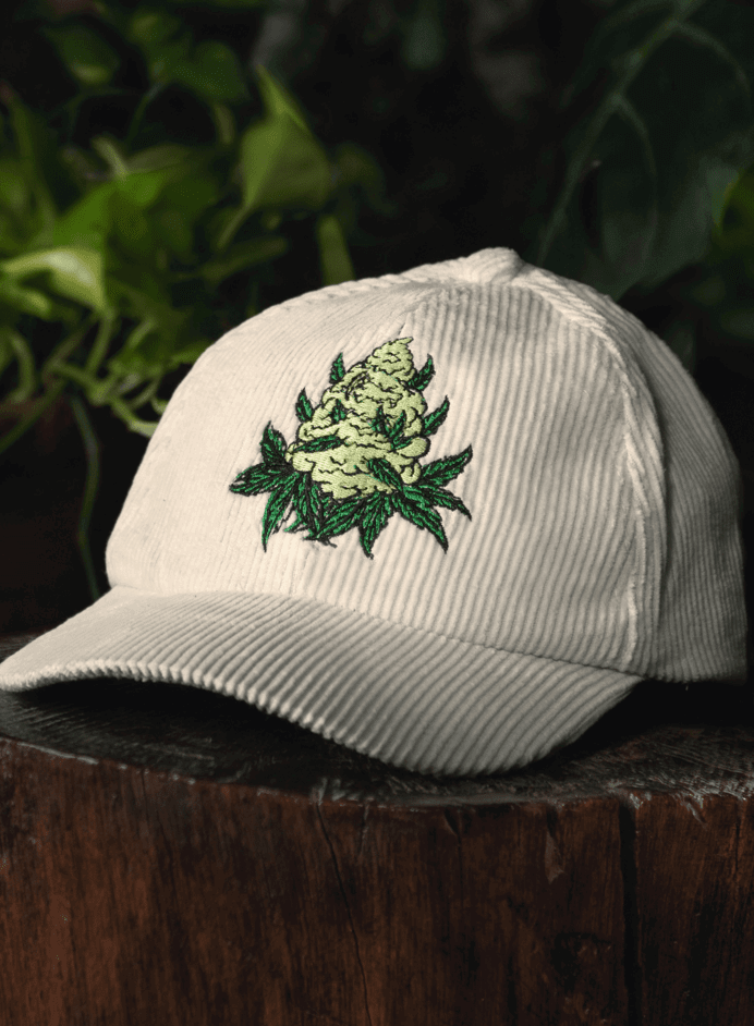 Bud Pearl White Comfortable Corduroy Cap 4