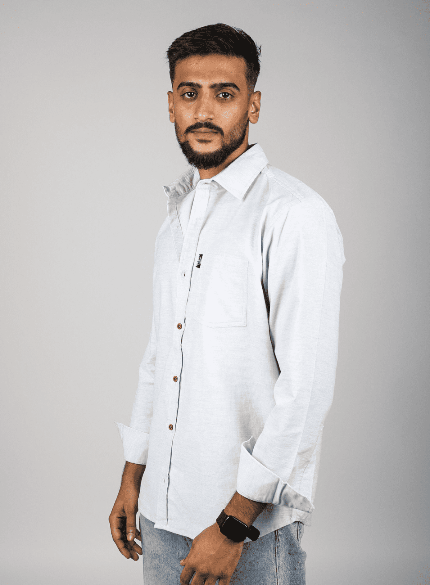 Full Sleeve Shirt Single Pocket Light Blue 1