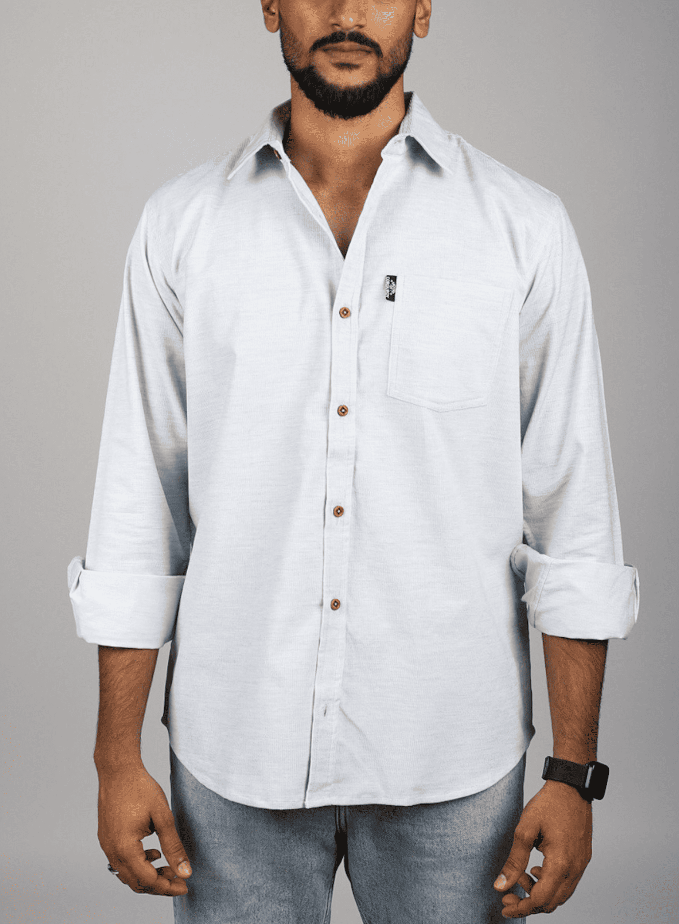 Full Sleeve Shirt Single Pocket Light Blue 2