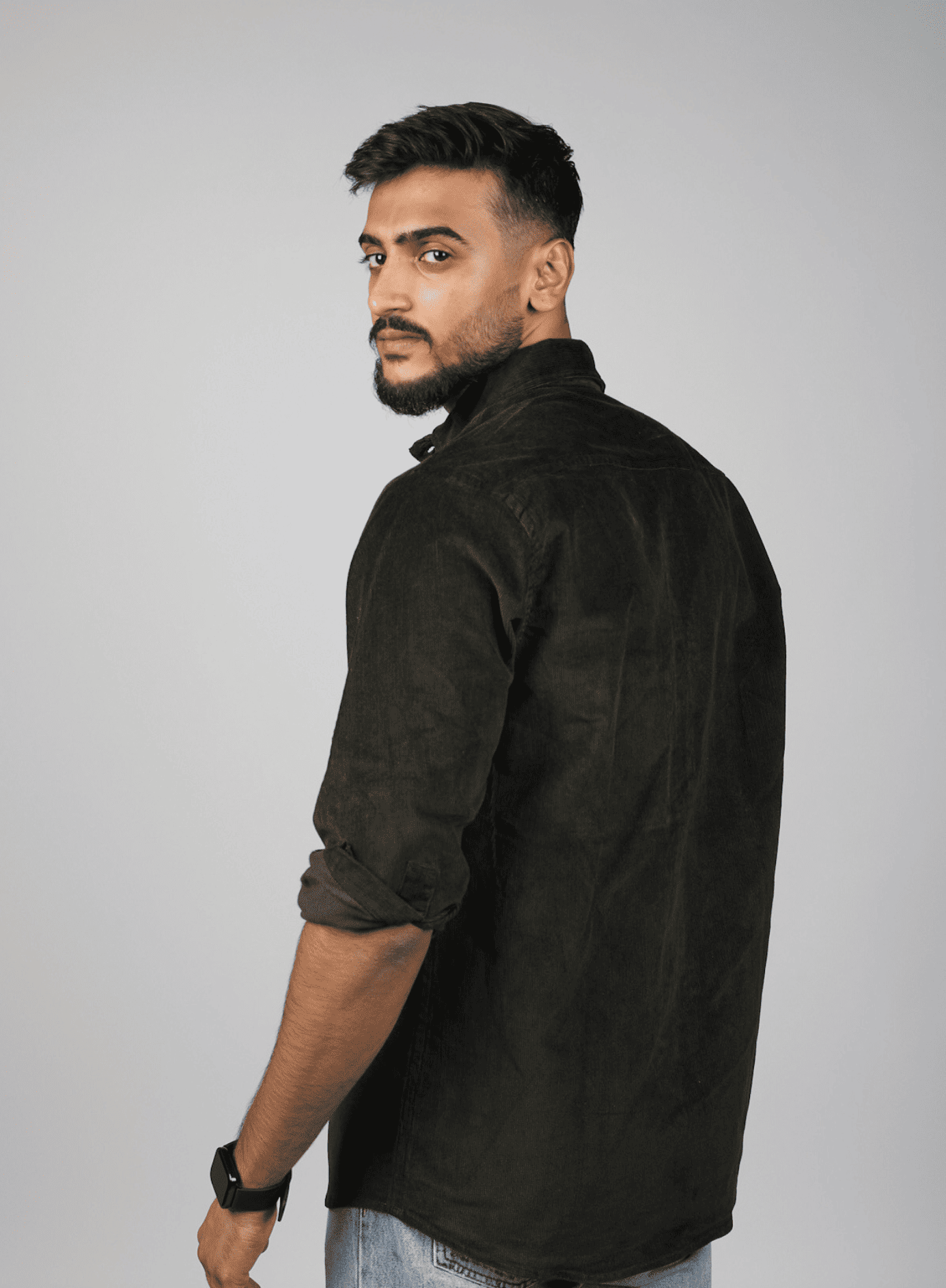 Full Sleeve Shirt Olive Green Single Pocket 3