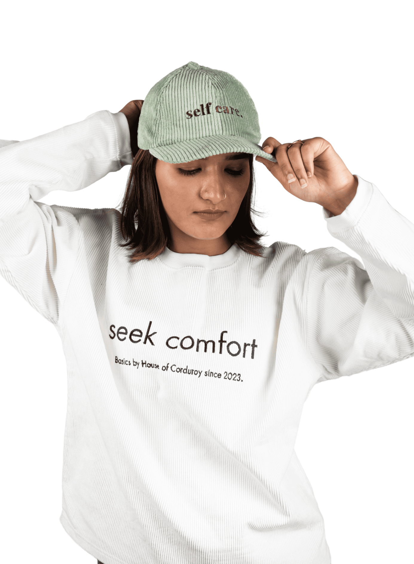 Full Sleeve Crewneck Sweatshirt White 3