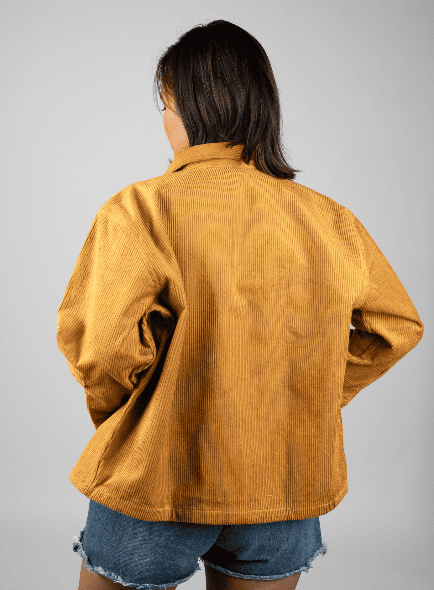 Full Sleeve Women's Shirt No Pockets Yellow Ochre3