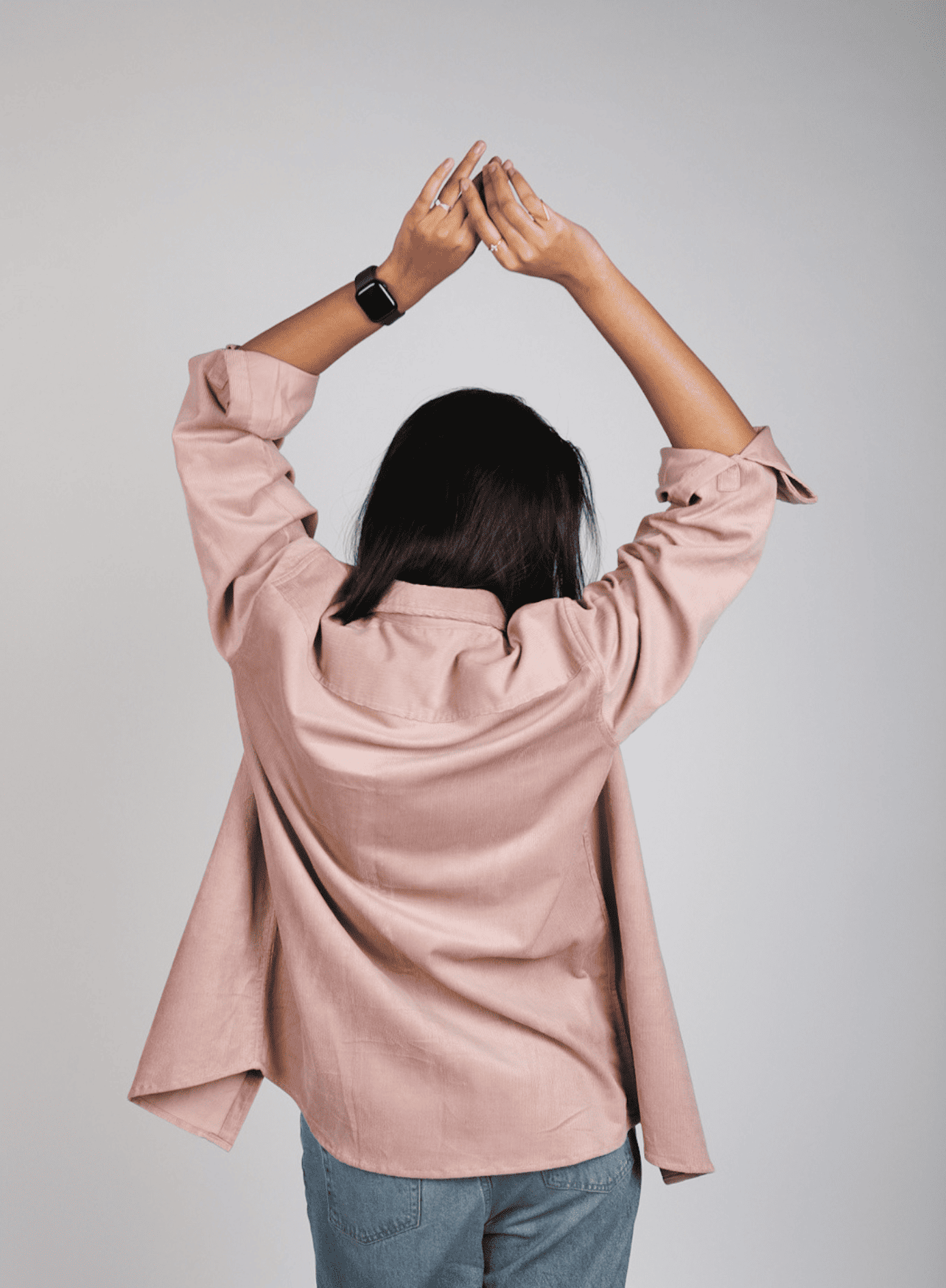 Full Sleeve Women's Shirt Single Pocket Baby Pink4