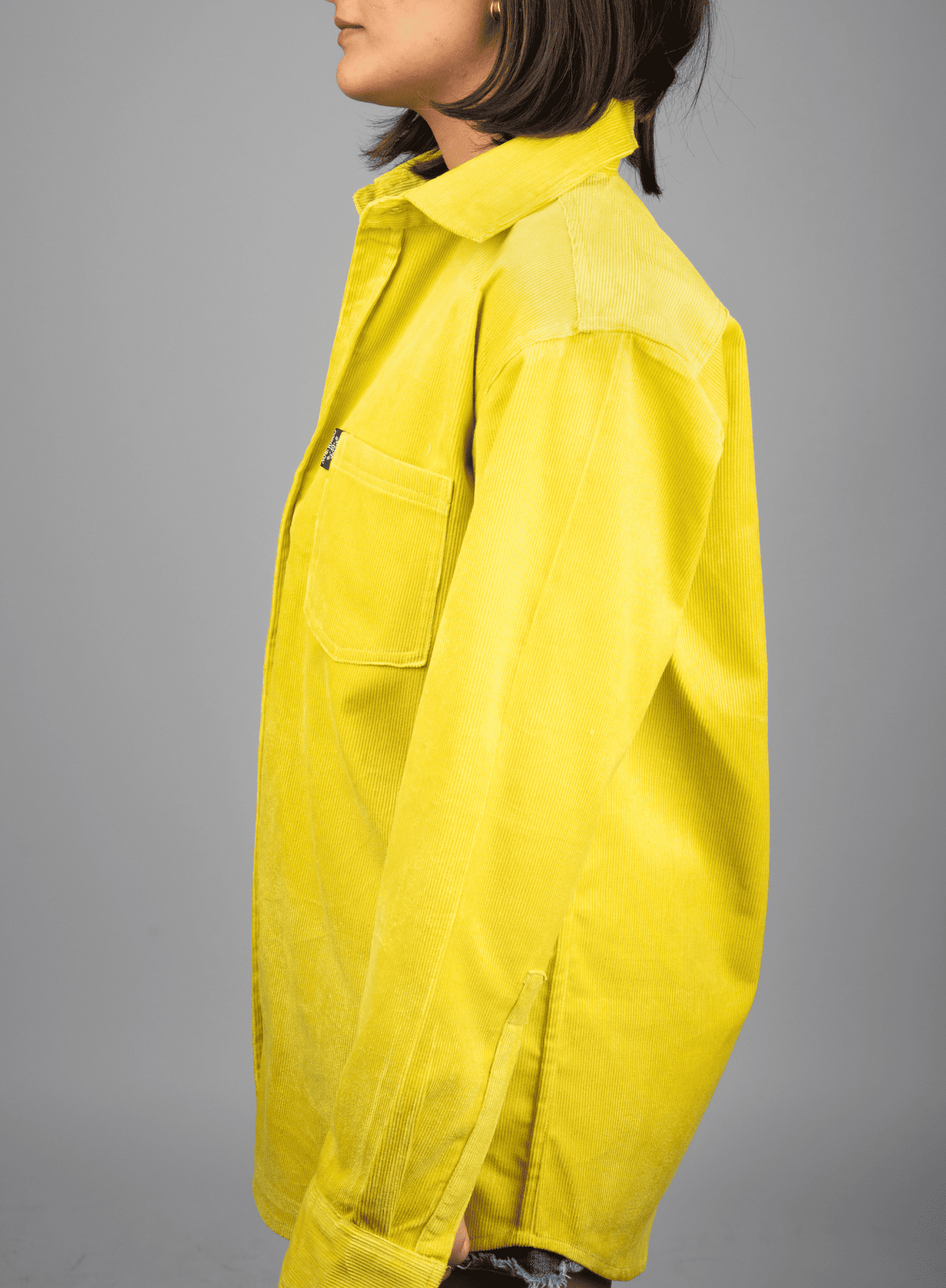 Full Sleeve Women's Shirt Single Pocket Yellow 2