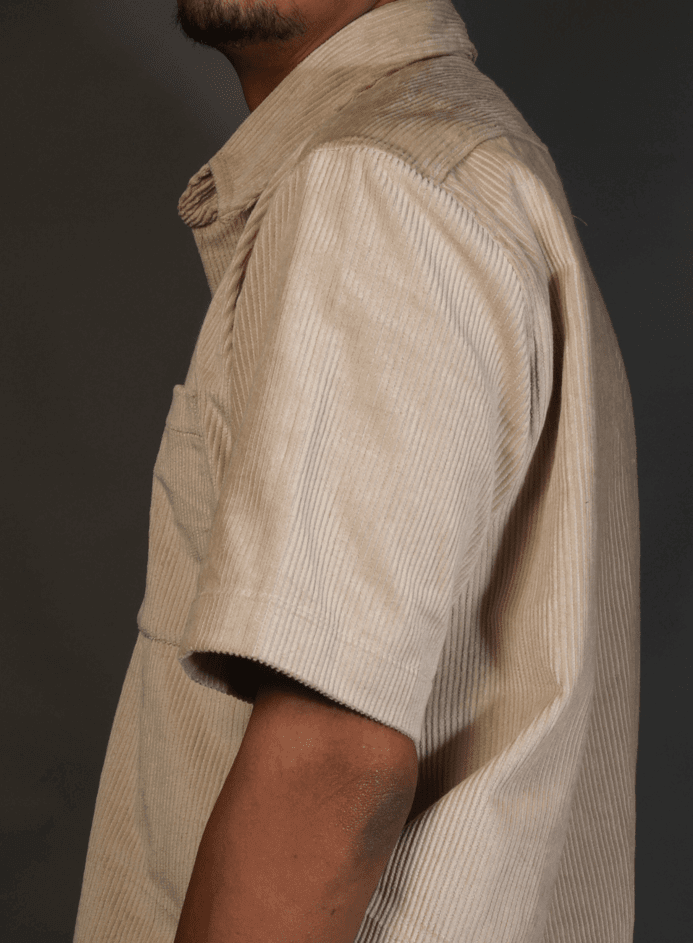 House Of Corduroy Half Sleeve Shirt (Beige) 3