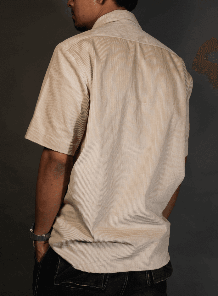 House Of Corduroy Half Sleeve Shirt (Beige) 4