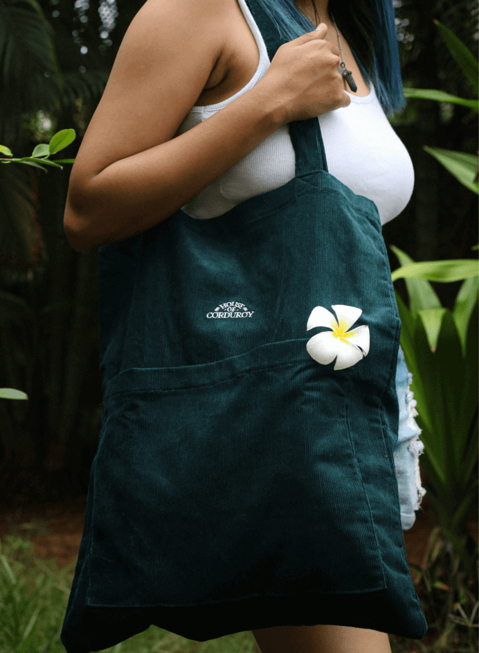 Mossy Chic Shoulder Corduroy Tote bag 1