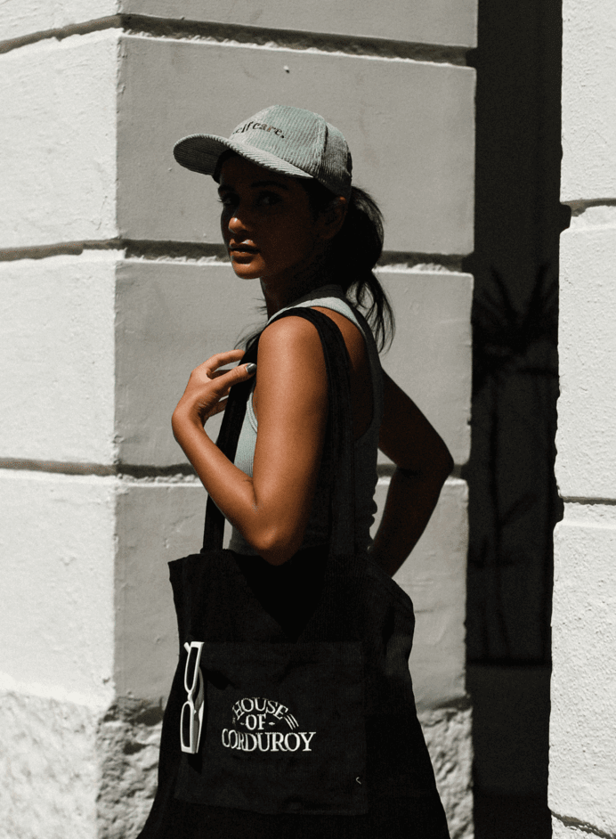 Self Care Silt Green Corduroy Cap