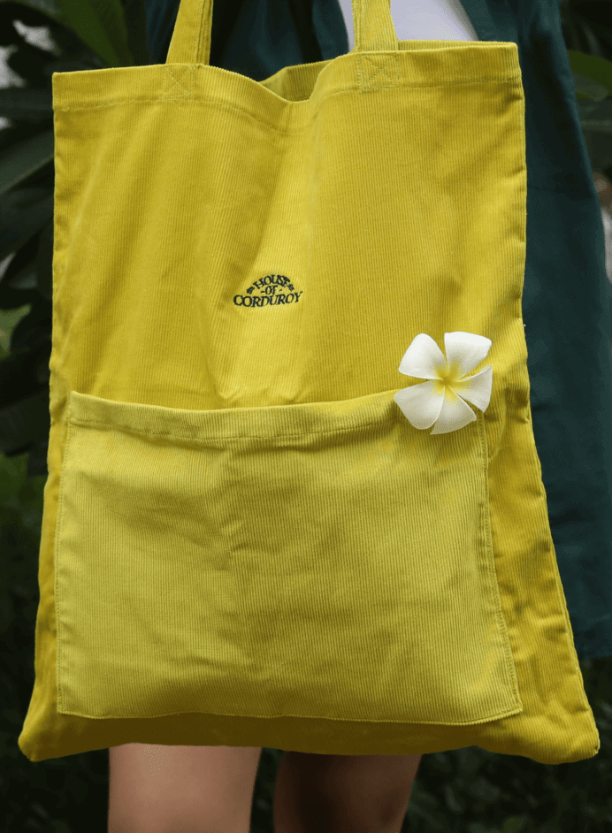 Zesty Lemonade Comfortable Corduroy Tote Bag 4